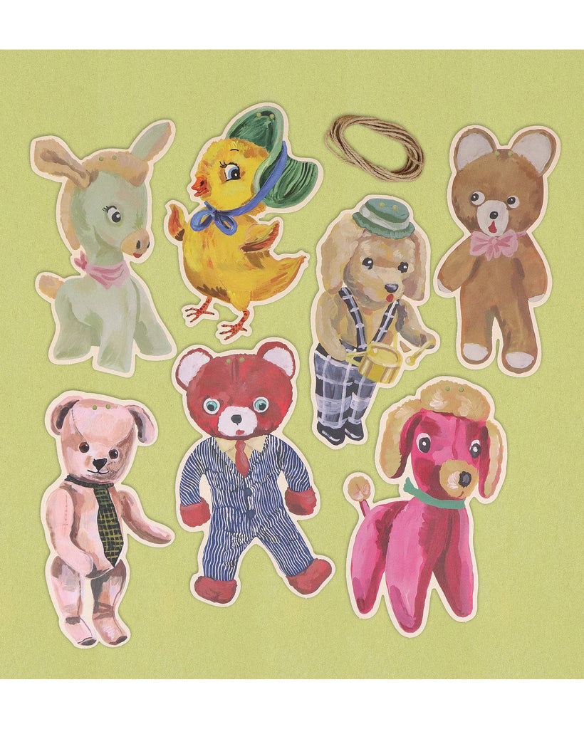 plushies paper garland kit featuring artwork by nathalie lete 
