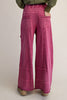 swingy wide leg sweatpants in a washed berry color