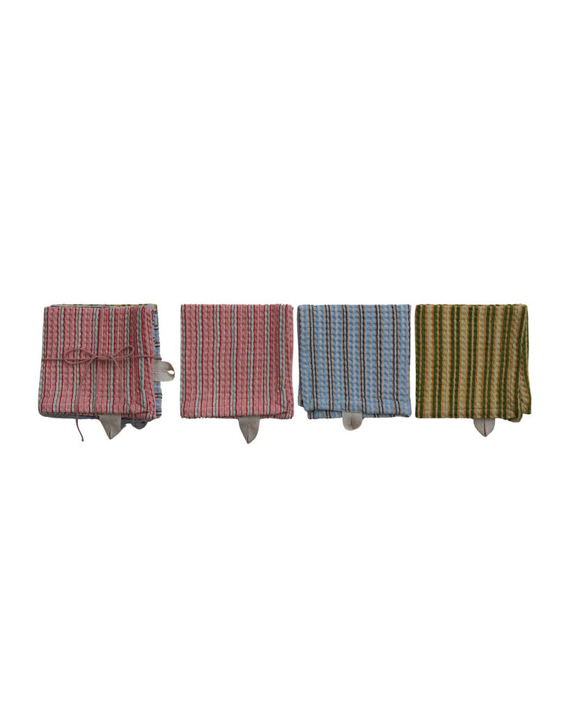 Potts Waffle Stripe Dish Cloth Set