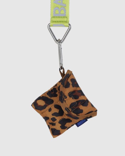 puffy earbuds case in leopard