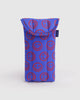 puffy glasses sleeve from baggu in mini cobalt happy