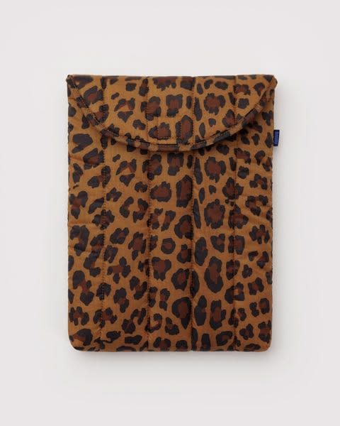 13-14" laptop sleeve from baggu in leopard
