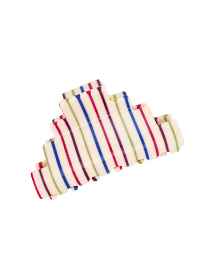 pyramid hair claw in candy stripes