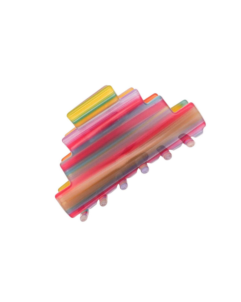 pyramid hair claw in sunset stripes