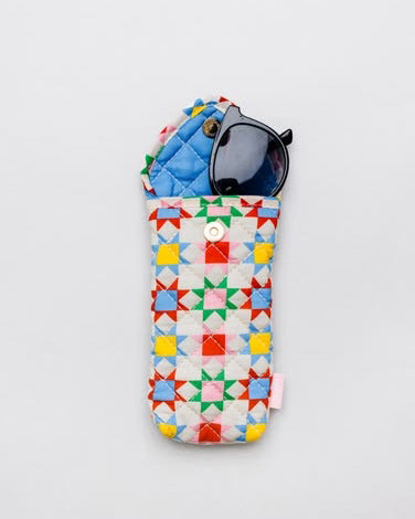 Quilted Blocks Glasses Case