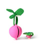 natural rubber pacifier case in the shape of a radish