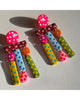 colorful polka dot dangle earrings 