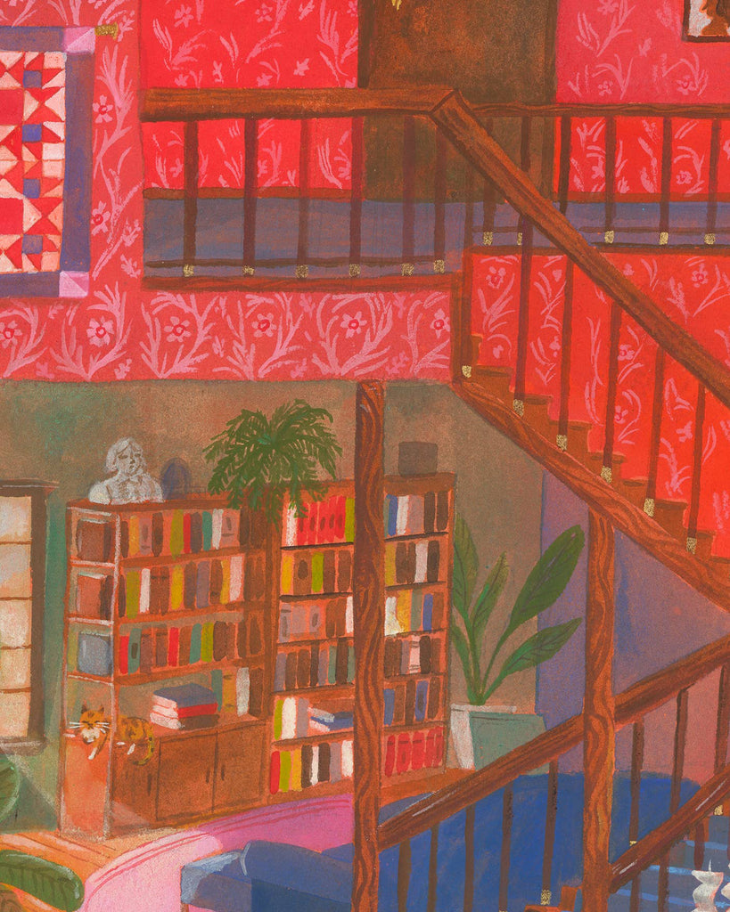 Reading Through the Dimming Light Print by jill kittock