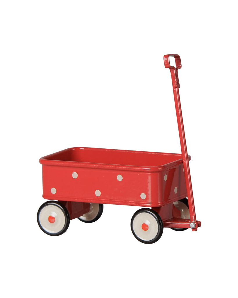 red wagon with white polka dots for maileg mice
