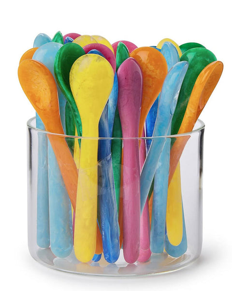 colorful resin spoons