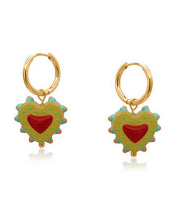 Sante Fe Heart Charm Earrings
