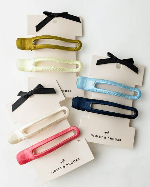 satin big clip pairs