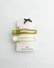 satin big clip pair in green