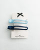 satin big clip pair in blue