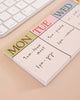 weekly planner pad designed to be used around your computer keyboard