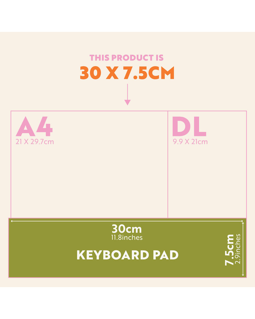 weekly planner pad designed to be used around your computer keyboard