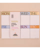weekly planner pad with a scandinavian-inspired design