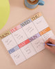 weekly planner pad with a scandinavian-inspired design