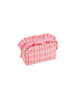 quilted zipper pouch in pink plaid