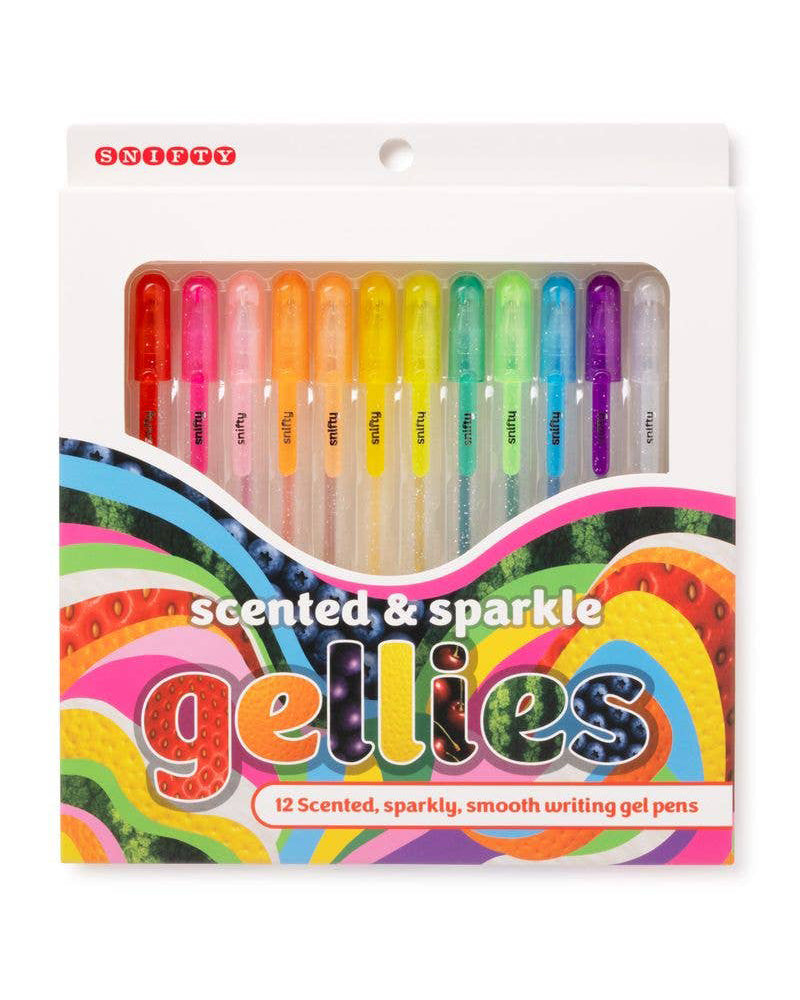 set of 12 scented and sparkly gel pens