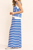soft terry cloth set in royal blue and white horizontal stripes