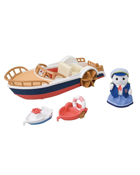seal sailor's leisure boat play set from calico critters