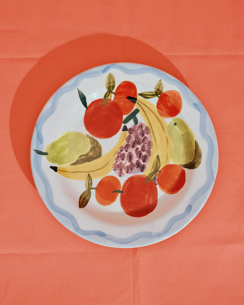 stoneware dinner plate featuring artwork by shurleey