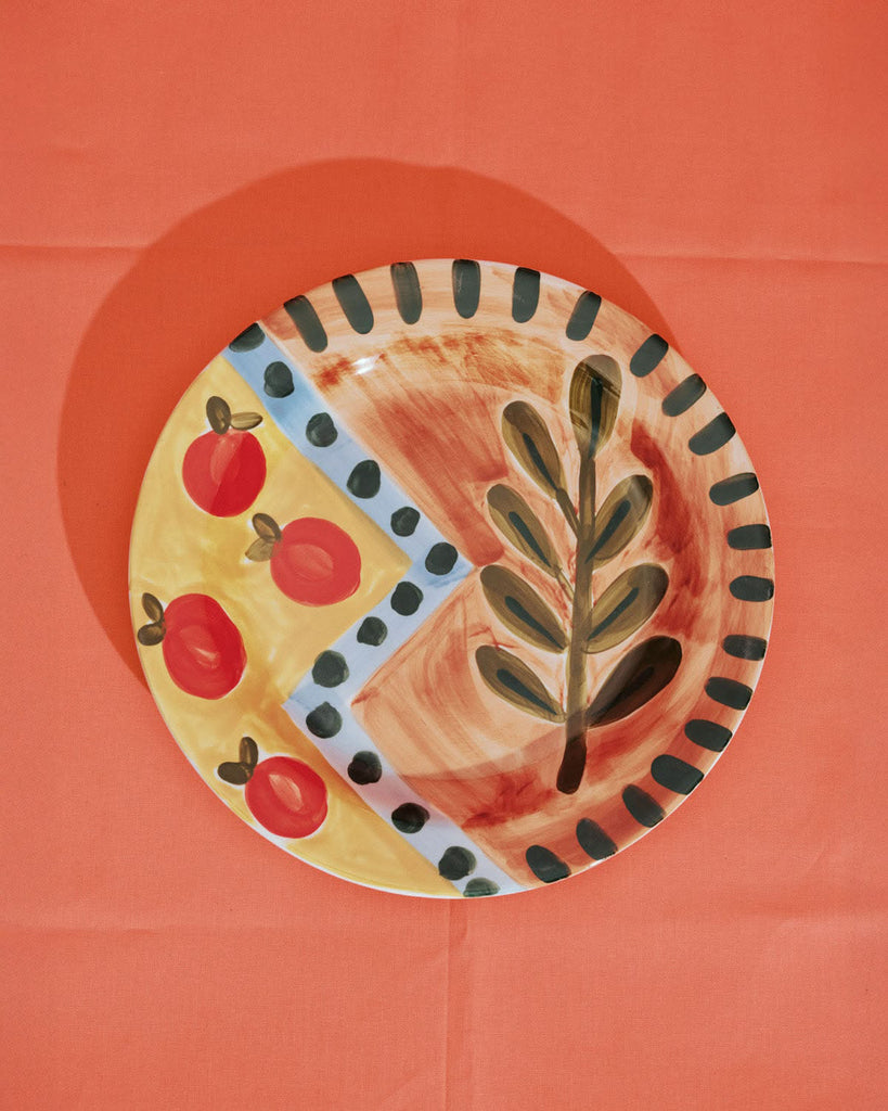 stoneware dinner plate featuring artwork by shurleey