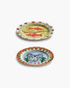stoneware dinner plate featuring artwork by shurleey