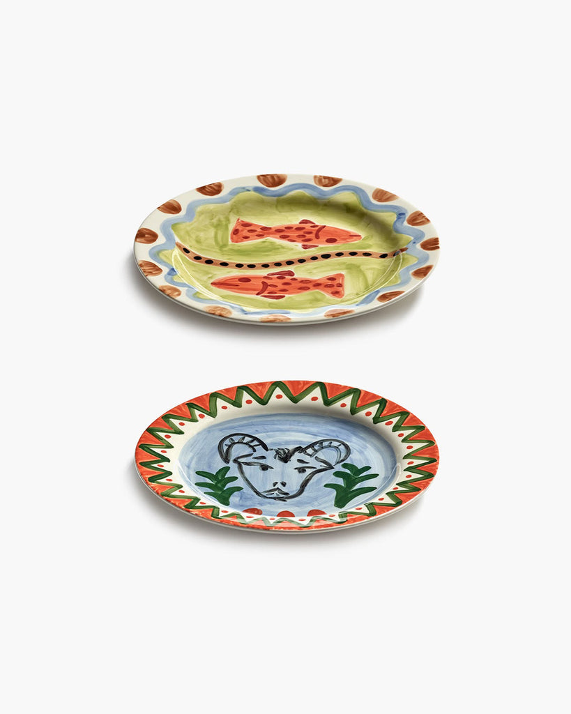 stoneware dinner plate featuring artwork by shurleey