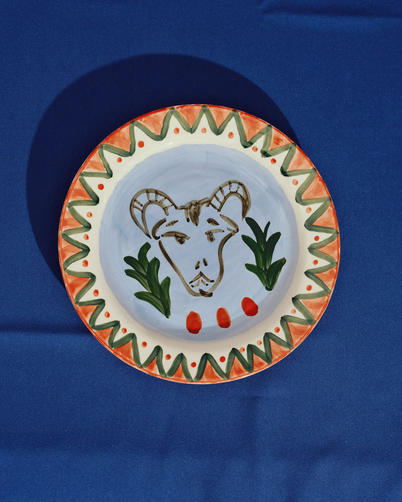 stoneware dinner plate featuring artwork by shurleey
