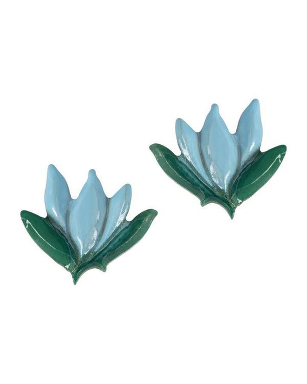Sky Blue Blossom Studs