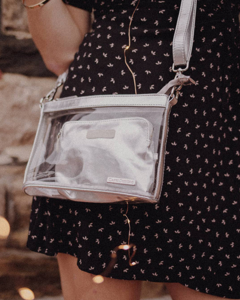 small clear crossbody size reference