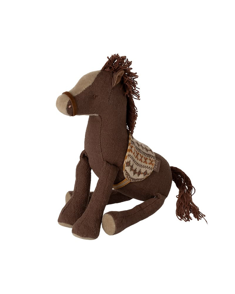 small pony in chocolate brown from maileg 