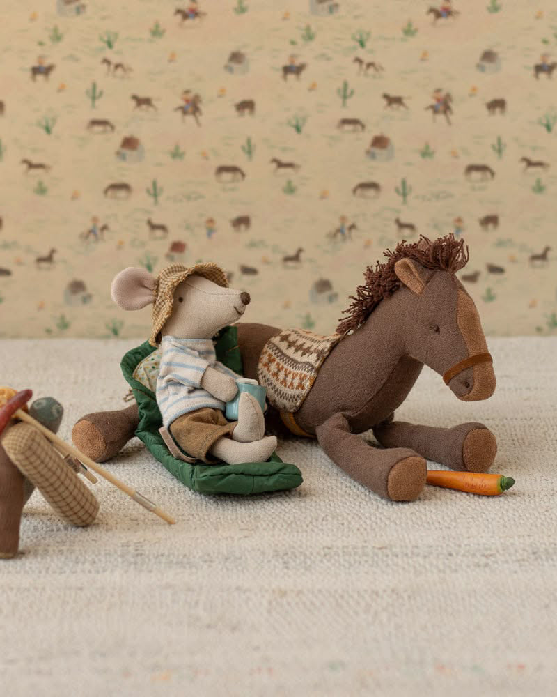 small pony in chocolate brown from maileg 