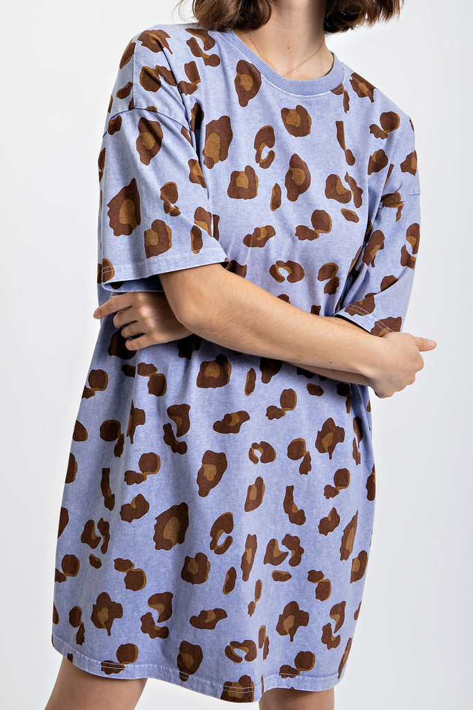 Periwinkle Blue Snow Leopard T-Shirt Dress *S-L* | Women's Clothing | Personify Personify Shop Periwinkle Blue Snow Leopard T-Shirt Dress *S-L* | Women's Clothing | Personify Personify Shop