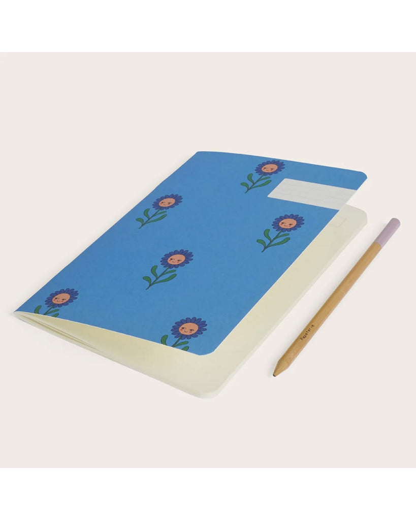 softcover notebook, happy marguerite