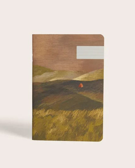 softcover notebook, there