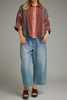 lightweight button down top in a lovely printed pattern