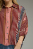 lightweight button down top in a lovely printed pattern