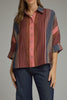 lightweight button down top in a lovely printed pattern