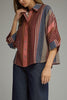lightweight button down top in a lovely printed pattern