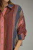 lightweight button down top in a lovely printed pattern