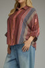 lightweight button down top in a lovely printed pattern