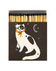 square matchbox of safety matches, black spotted kitten 