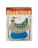 square matchbox of safety matches, spotted duck