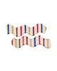 set of 2 hair clips with a squiggle design in candy stripes