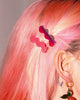 set of 2 hair clips with a squiggle design 