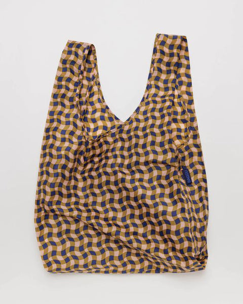 Wavy Gingham Peach Baggu Reusable Bag | Accessories  display picture 1