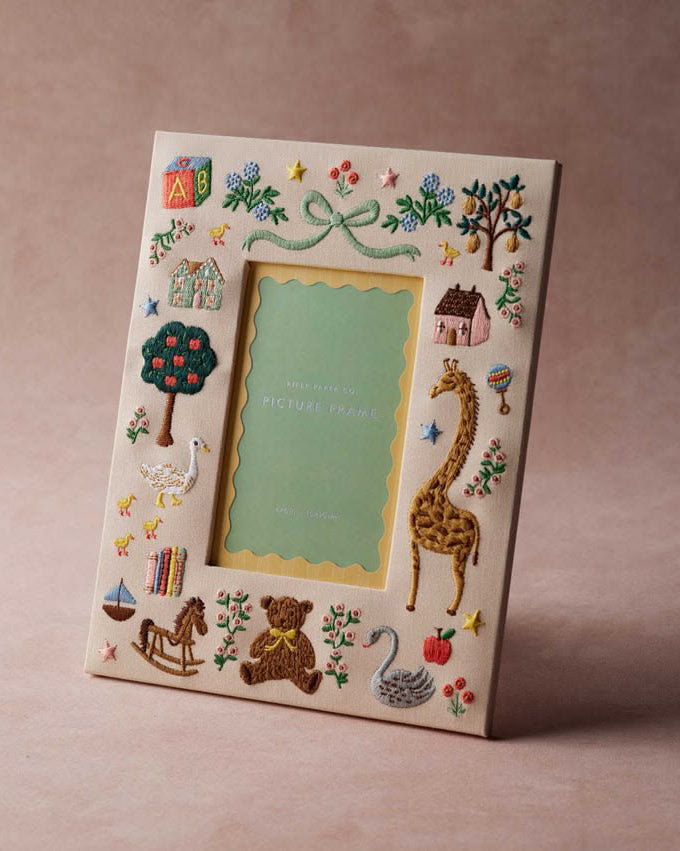 Storybook Embroidered Picture Frame from rifle paper co